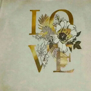 NWOT - Handmade White New Born Bodysuit - LOVE Floral